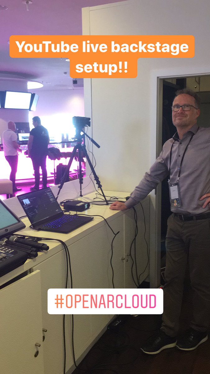 kitchiguine's tweet photo. You’ve always wondered how the @openarcloud YouTube live was working? Here we are!! #arcloud #awe2019 #openarcloud https://t.co/FITwjaB8Th