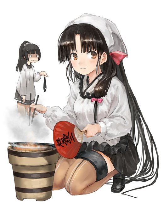 秋刀魚祭り祥鳳さん(と磯風)描きました 