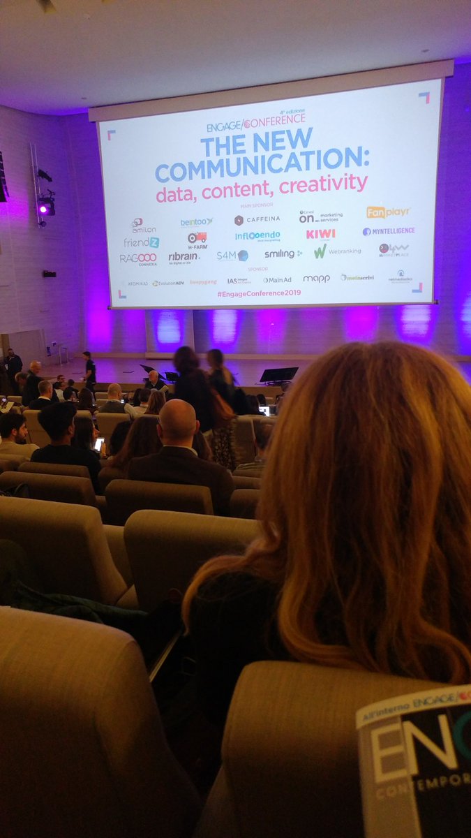 Oggi siamo all' #engageconference2019: si parlerà di #DigitalTransformation e delle strategie di #marketing che le aziende adottano tra on e offline nel rapporto con il cliente