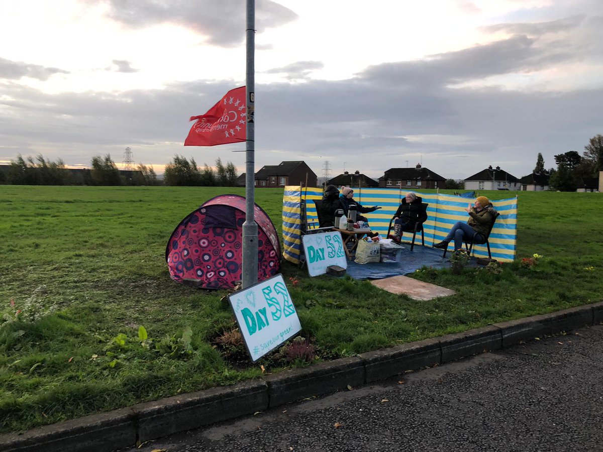 SaveGlassmullin's tweet photo. Day 52....it's a cold one but local people aren't deterred. They feel passionately about protecting green space for all. This has never been about denying pupils a pitch. We want the best for everyone and local people don't believe the proposal is best for our community. 💚💚💚 https://t.co/nV8AApOZ5R