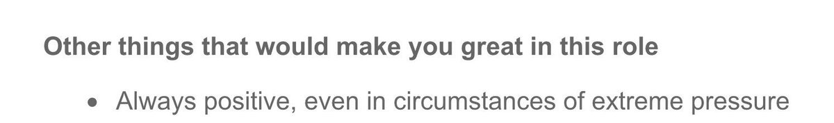 Work have officially advertised my role. Though If I’d seen this when I first applied I would’ve run the other way.