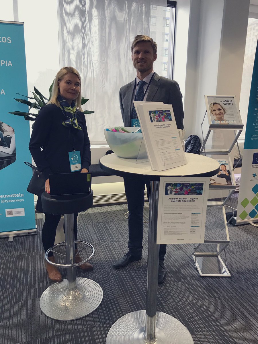 Missasitko Aivotyö puheenvuoron, ei haittaa, ehdit keskustella vielä sujuvan aivotyön edistämisestä ja jopa testata omaa kognitiivista ergonomiaa asiantuntijan kanssa  #ttpaivat ständillä! <a href="/aivotyo/">Aivotyö</a> <a href="/KirsiLuokkala/">Kirsi Luokkala</a> <a href="/teppo_v/">Teppo</a>