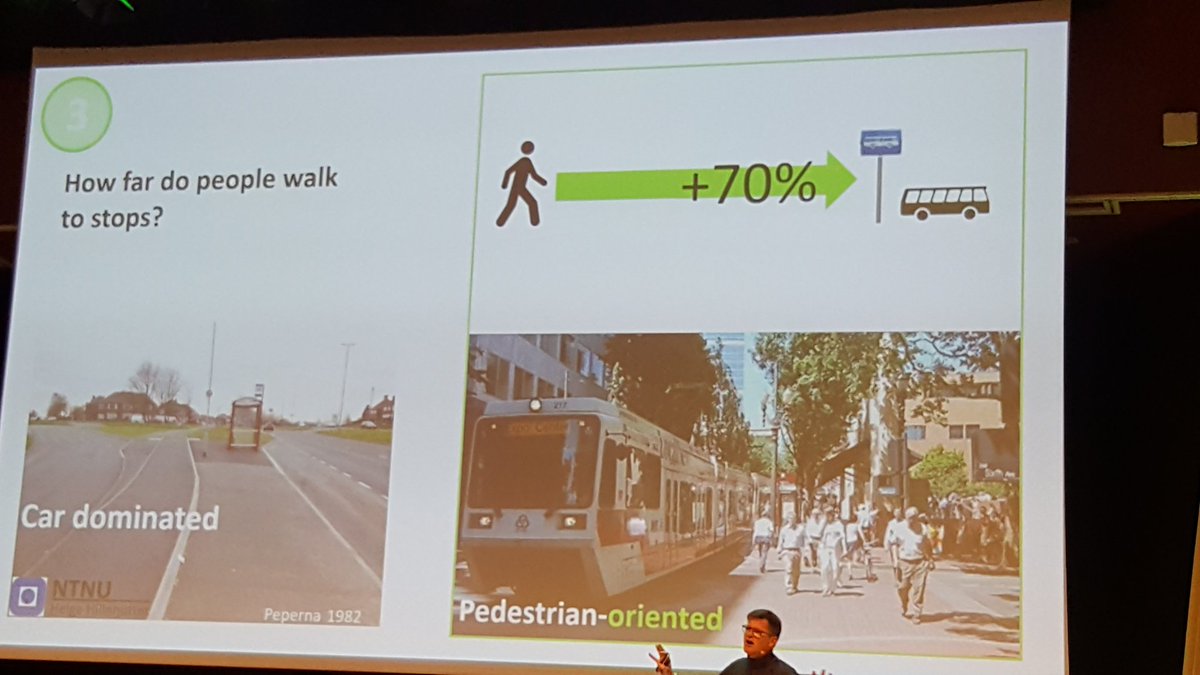 Mason_Transport's tweet photo. Better walking environment can triple the catchment areas of public transport. No added infrastructure! #Walk21Rotterdam https://t.co/9rGq6Y3Cjg