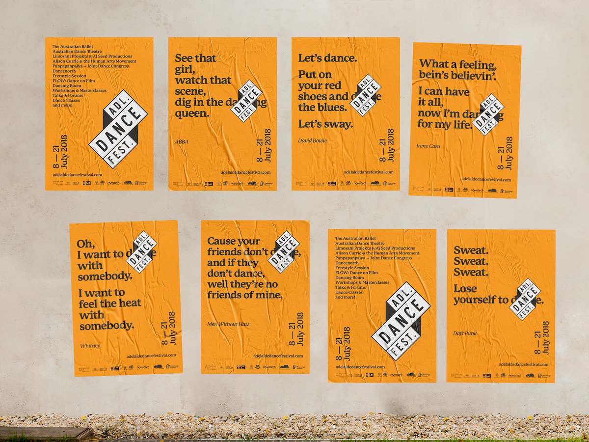 Our second finalist nomination in the 2019 AGDA awards was for our work with Adelaide Dance Festival.  We developed a new brand, website and campaign to launch the very first festival. 
See our submission here: ow.ly/A2nD50wGfzt