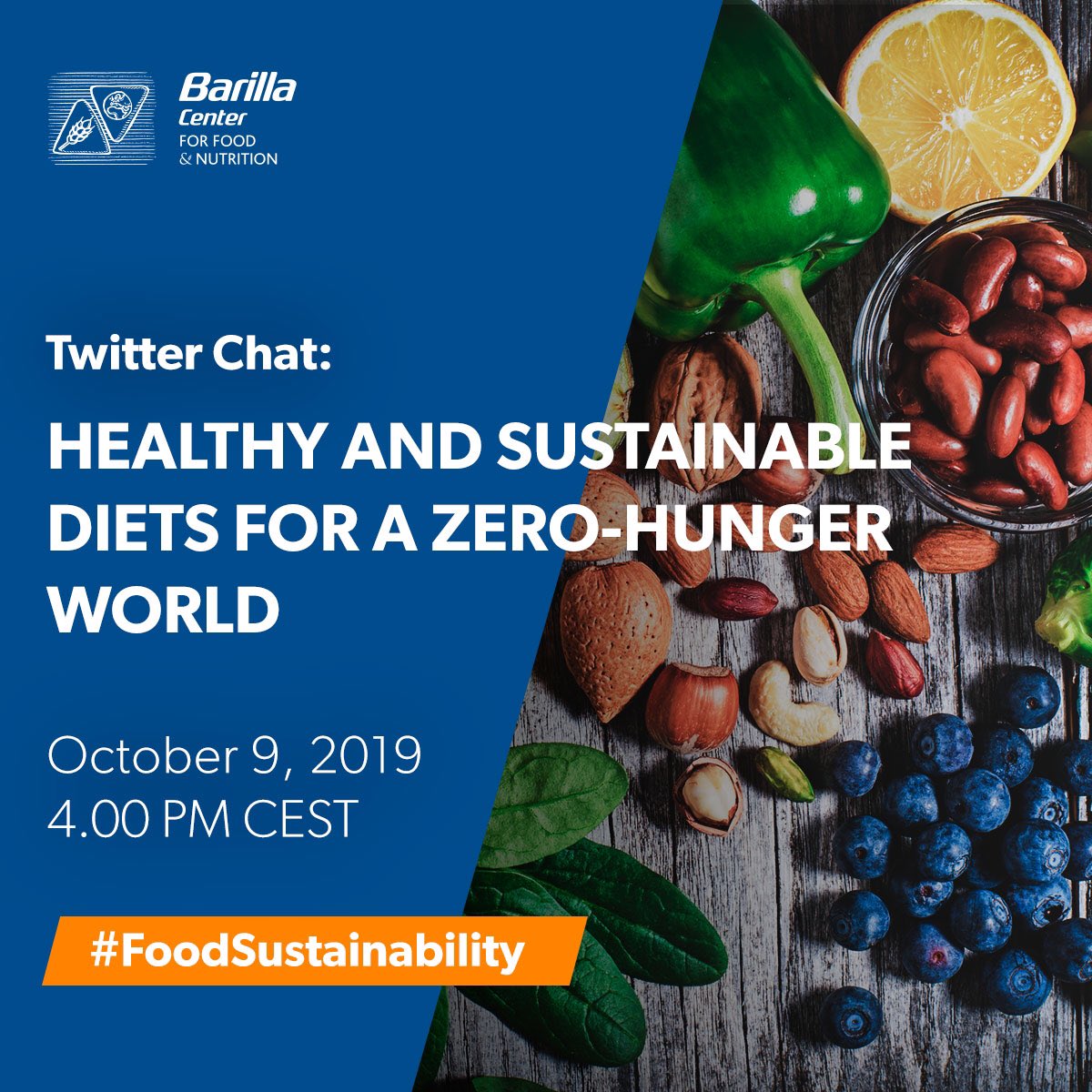 paulnewnham's tweet photo. Excited to be joining @BarillaCFN TwitterChat today! 

Ahead of #WFD2019, we will discuss what #healthy, #sustainable eating looks like on 🍽 &amp; what it means for food security! 

Starting at 4 to 5pm CET, follow here👉🏻 #FoodSustainability https://t.co/qu0gCIABHI