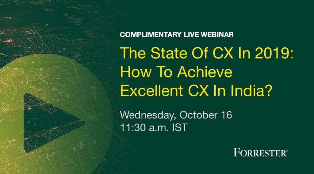 forrester's tweet image. Discover what the state of #CX looks like in India. Join Amit Bhatia in our complimentary live webinar to find out which industry delivered the best CX in the country: forr.com/2LY8XJv #CXIndex #CustExp