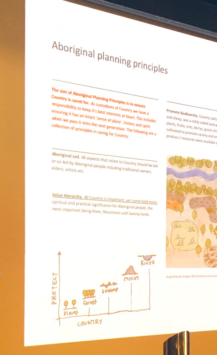 ShaunCarter70's tweet photo. Country hierarchy- All Country is important but some Country holds more. Michael & Sian Hromek presentation at #alwayswasalwayswillbe #AWAWB @ArchitectureNSW @aldridge_sarah @AusINSArchitect https://t.co/PY0ZQhTlIt