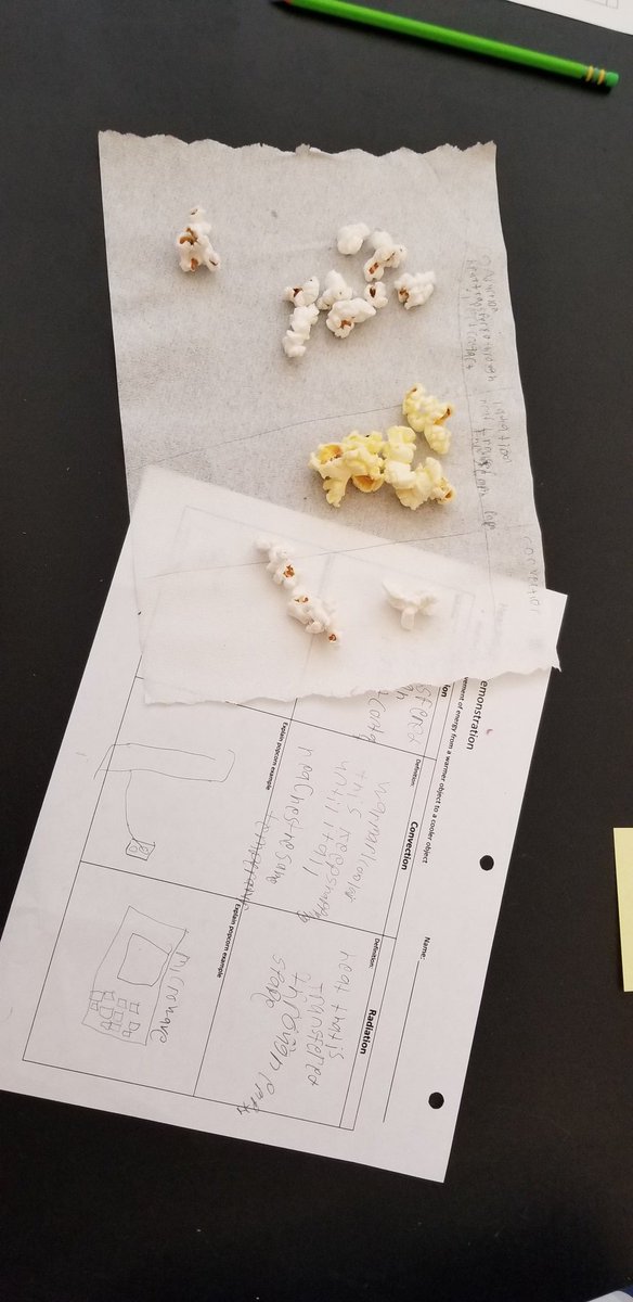 cgingrich529's tweet photo. @LowerDauphinMS On Friday we learned about the 3 different types of heat transfer: conduction, convection, &amp; radiation. What better way to end the week than a lab that leaves us with tons of popcorn to eat?! #foodforthought #sciencethroughfood #heattransfer #stp #silverteampride https://t.co/yFsaY8dmcd