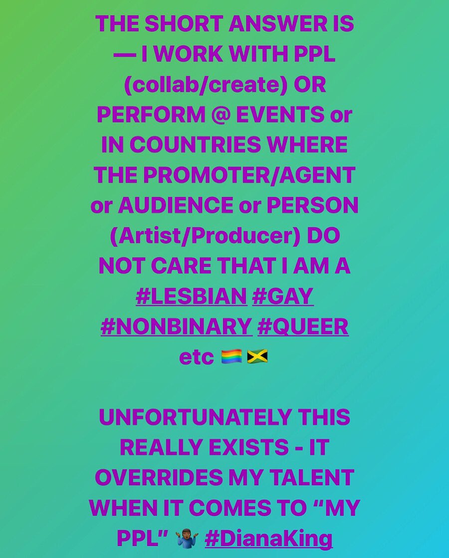 DIANAKINGDOM's tweet photo. 💯 ON WHY? I DONT / WONT or HAVENT COLLABORATED WITH CERTAIN ARTISTS OR BOOKED FOR CERTAIN EVENTS -  @dianakingdom #dianaking #dianakinglive #keepingitreal https://t.co/tFfxUCuovW