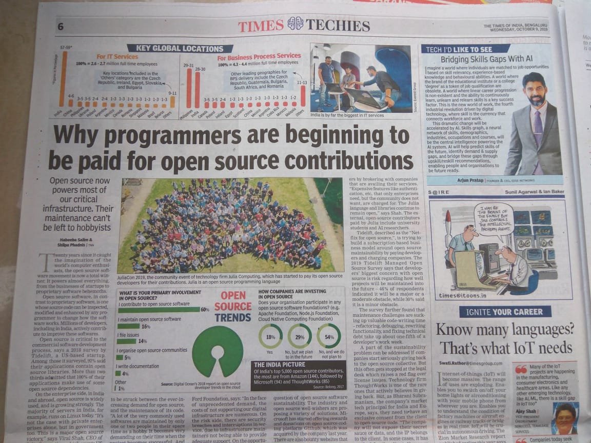 sunilsrikumar's tweet image. Across the sectors, Today’s business is leveraging the power of #OpenSource ecosystem, and we are happy to hear that Open Source #Developers are getting paid for their contribution. #Nescode