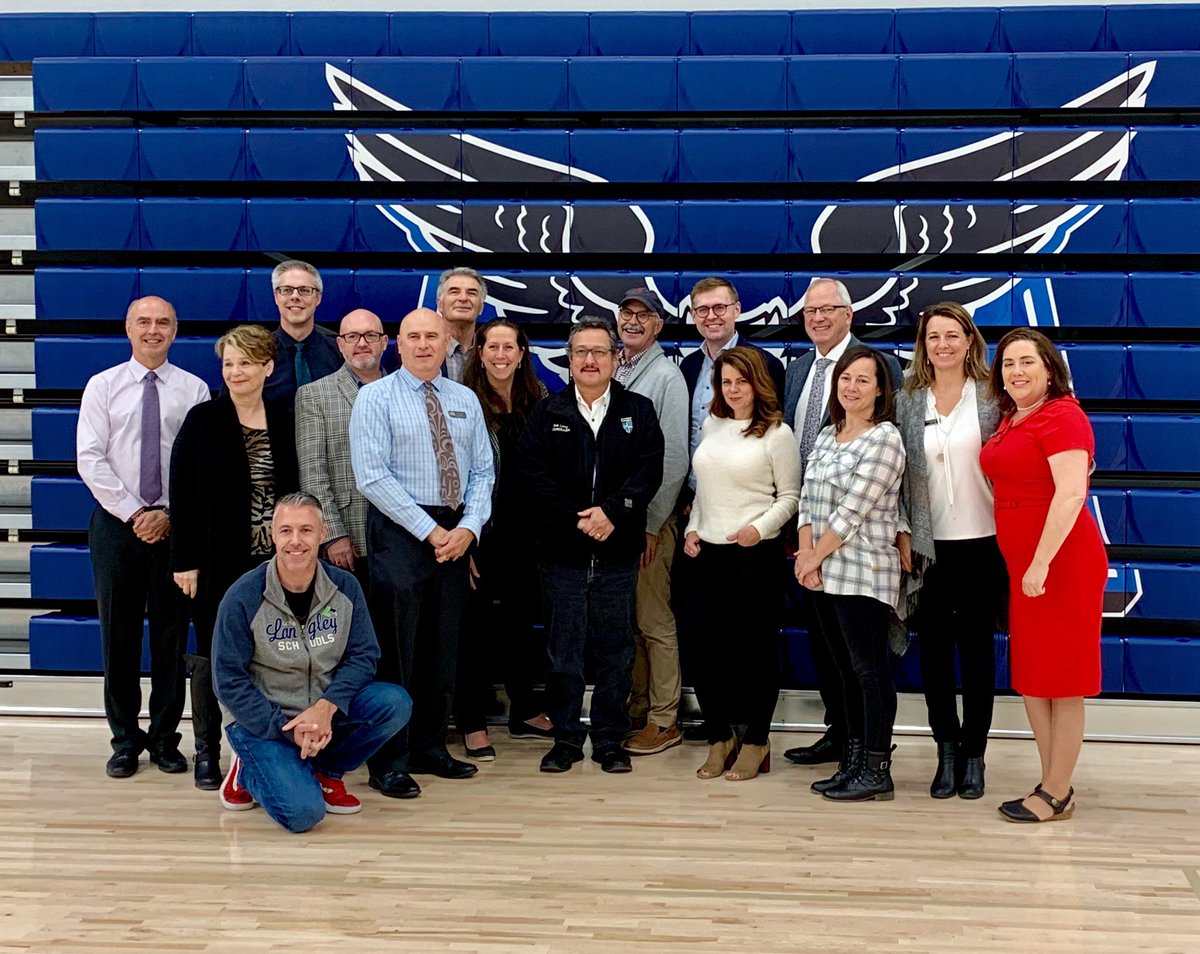 LangleySchools's tweet photo. What a night! @langleyschools Board and @LangleyTownship council toured the new RE Mountain Secondary. Thank you for partnering on this beautiful project for our community. #SD35Community https://t.co/5AvqUb1bn6