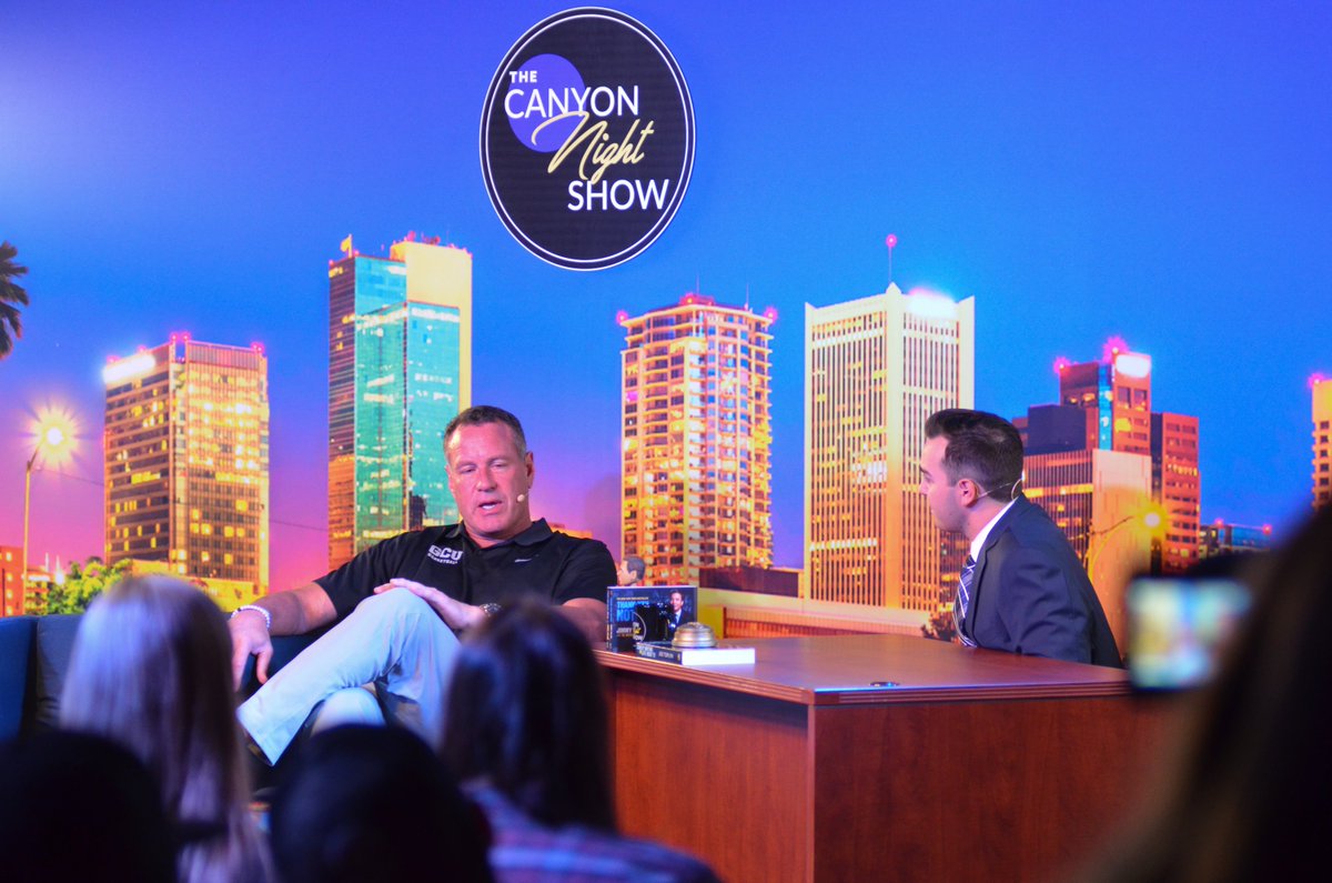 GCU_MBB's tweet photo. Coach Majerle makes an appearance on the Canyon Night Show! Follow @CABGCU for the full show which drops next week. #GCUheartofPHX #LopesUp https://t.co/ik3POrekTz