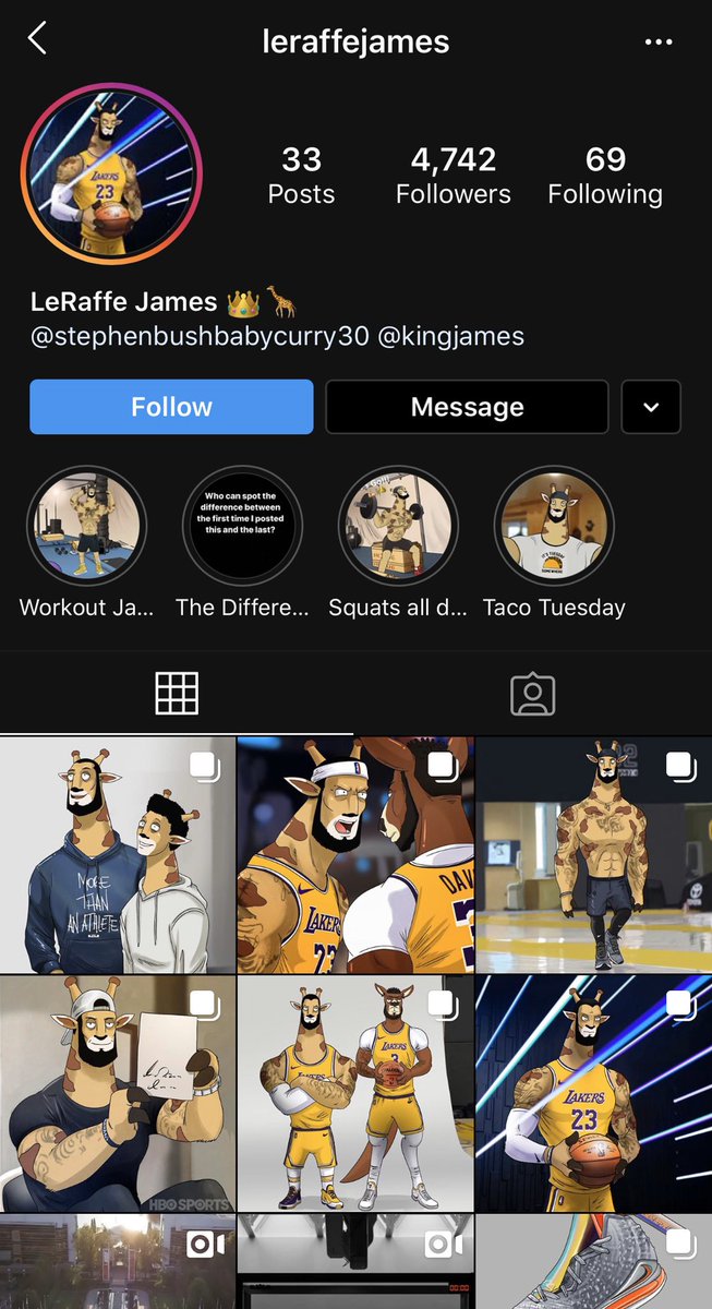 MickstapeShow's tweet photo. Nobody has more free time AND talent AND LSD than the guy who recreates every single LeBron IG post as a giraffe https://t.co/scqHvIJAsG