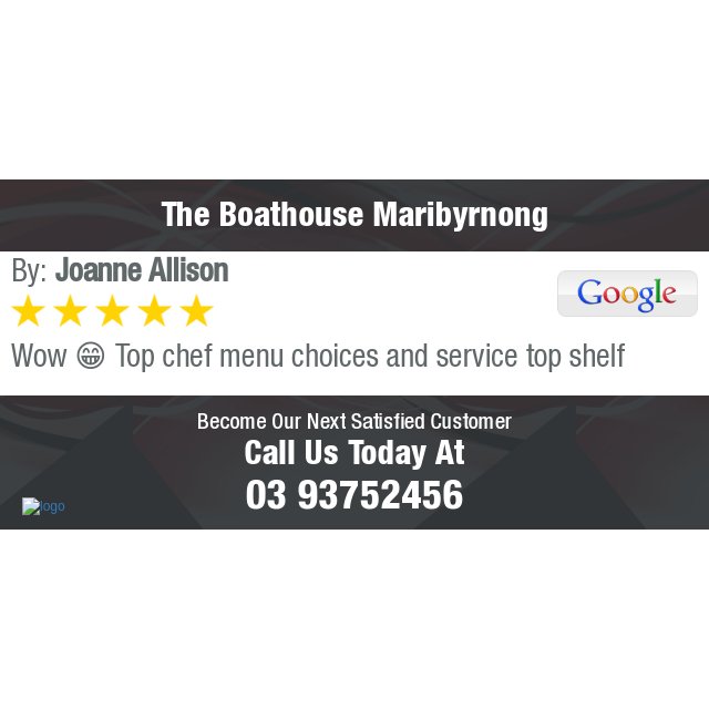 5 Star: Joanne A. "Wow 😁 Top chef menu choices and service top shelf" bit.ly/2GZPUNP
