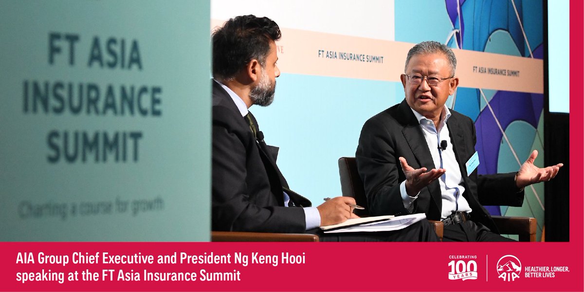 AIAGroupLimited's tweet photo. #AIA Group Chief Executive and President Ng Keng Hooi talked about the outlook for Asia’s insurance industry at #FTAsiaInsurance Summit. He shared his views on the huge opportunities for insurance in Asian markets. @ravmattu https://t.co/9lTnSRTOwz