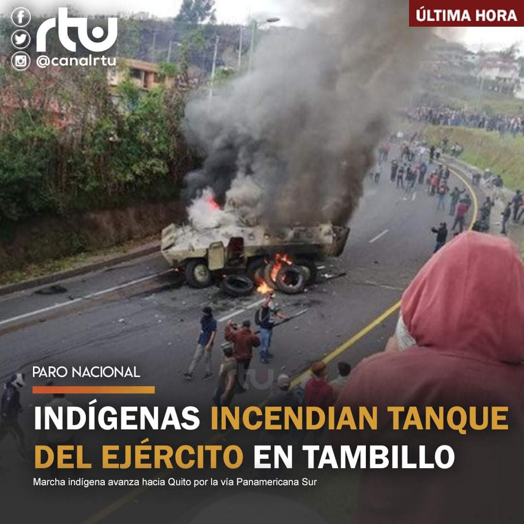 EveMxm's tweet photo. @maire_wink  la capital está así 😣
Hay tanques de guerra en las calles..y nadie habla de esto porque somos un país pequeño #Ecuador https://t.co/bfxN5u2z5U