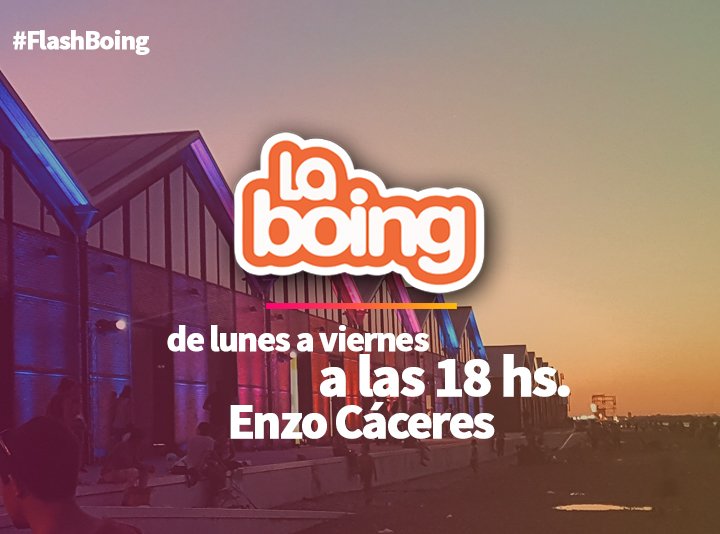 radioboing's tweet photo. 😎 De lunes a viernes desde las 18 😝 Enzo Cáceres en #FlashBoing

Te acompañamos en tu vuelta a casa 👌 en #LaBoing

Escuchanos desde cualquier parte del mundo en https://t.co/im07q6LEvz https://t.co/zJ0s0oYQUt
