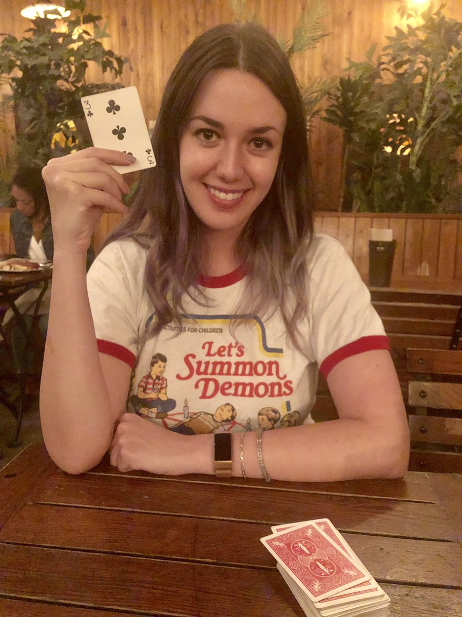 MicahCover's tweet image. My hero 🦸‍♀️ Artist-Magician @hollydoesart summons 🧙‍♀️card 🃏 moves 💃 as easily 👍as she summons 🧙‍♀️demons 😈. 
Thank you 🙏 Idle 😴 Hour 🕰 for giving our magic 🎩 a home 🏡. 
Well done 👍, Holly. See 👀 you next week 📅
#magiclessons
#cardmagic