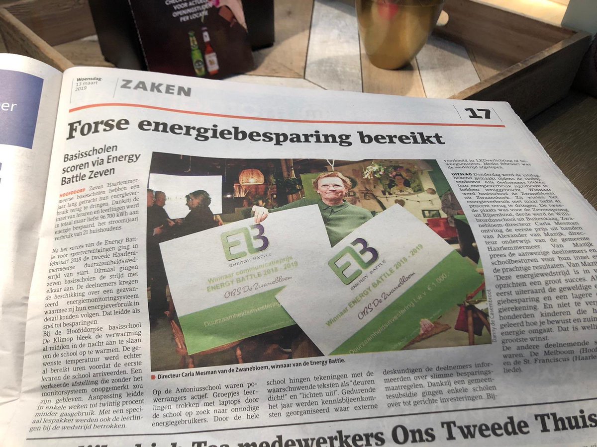 ENERGY BATTLE op 43e plek in Trouw Duurzame 100! Bij sportclubs &amp; scholen al 380.000 kWh en 66.000 euro bespaard. En nu deze prachtige klassering SUPERTROTS!! Welke gemeenten mogen wij nog meer helpen sportclubs of scholen te verduurzamen?#energybattle  #mhcdereigers #Sport2B