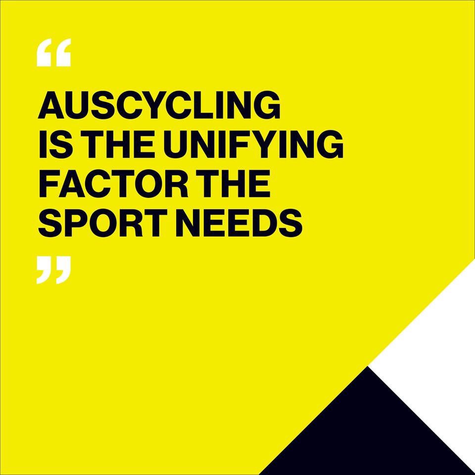 I hope the clubs around Australia vote for Aus Cycling next month. We have an historic opportunity to take the sport forward.
