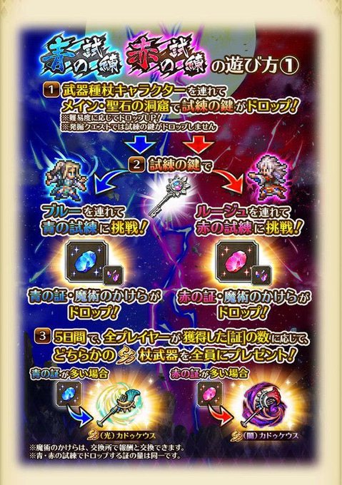ロマサガrs ブルーとルージュの対抗戦 青の試練と赤の試練がやってくる わん皇帝のゲーム日記