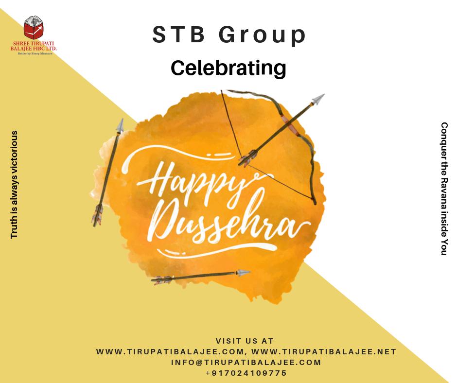 STBFIBC's tweet photo. STB Group wishes everyone a very energetic " Basi Dussehra".  May you all empower your inner soul and win the fear over.

#stb #business #bigbags #success  #fibc #dussehrawishes #latepost https://t.co/B6y4pSXDeR