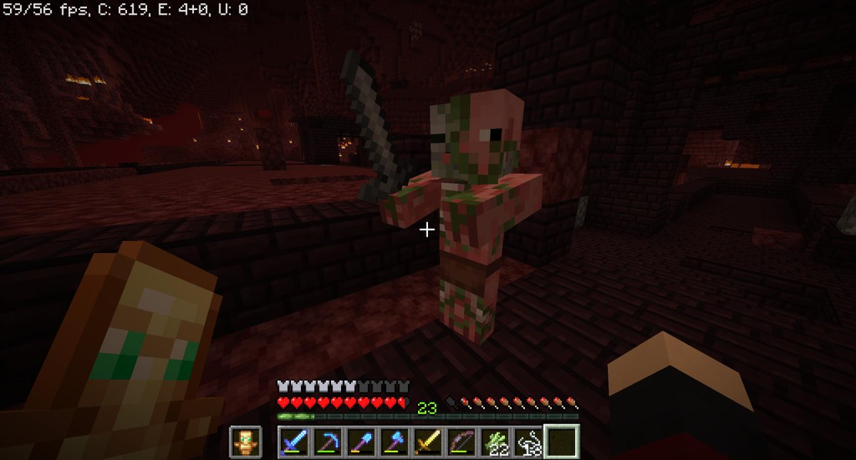 Max ツ On Twitter I Just Found A Zombie Pigman With A - netherrack roblox