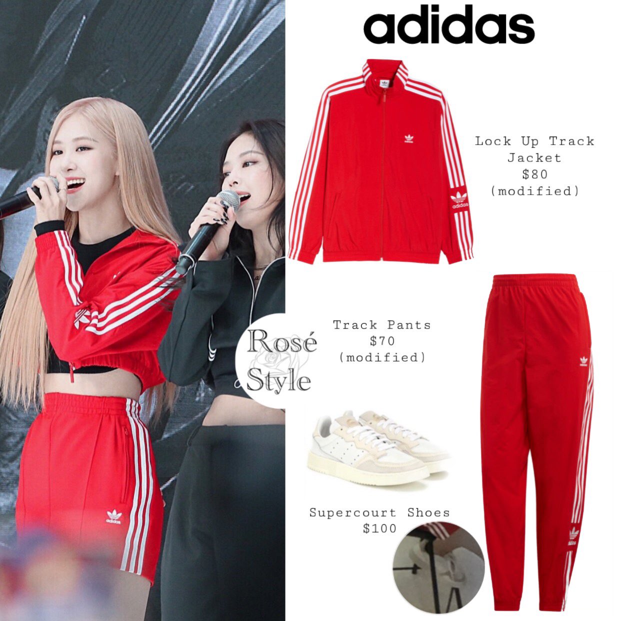 rose blackpink adidas jacket