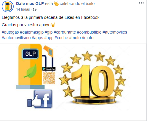 mwApps's tweet photo. #dalemasglp ha llegado a la primera decena de Likes en Facebook.

Gracias por vuestro apoyo🤘

#autogas #glp #carburante #combustible #automoviles #automovilismo #apps #app #coche #moto #motor

https://t.co/hHlfhiOMf2 https://t.co/dGDaH5pYz4
