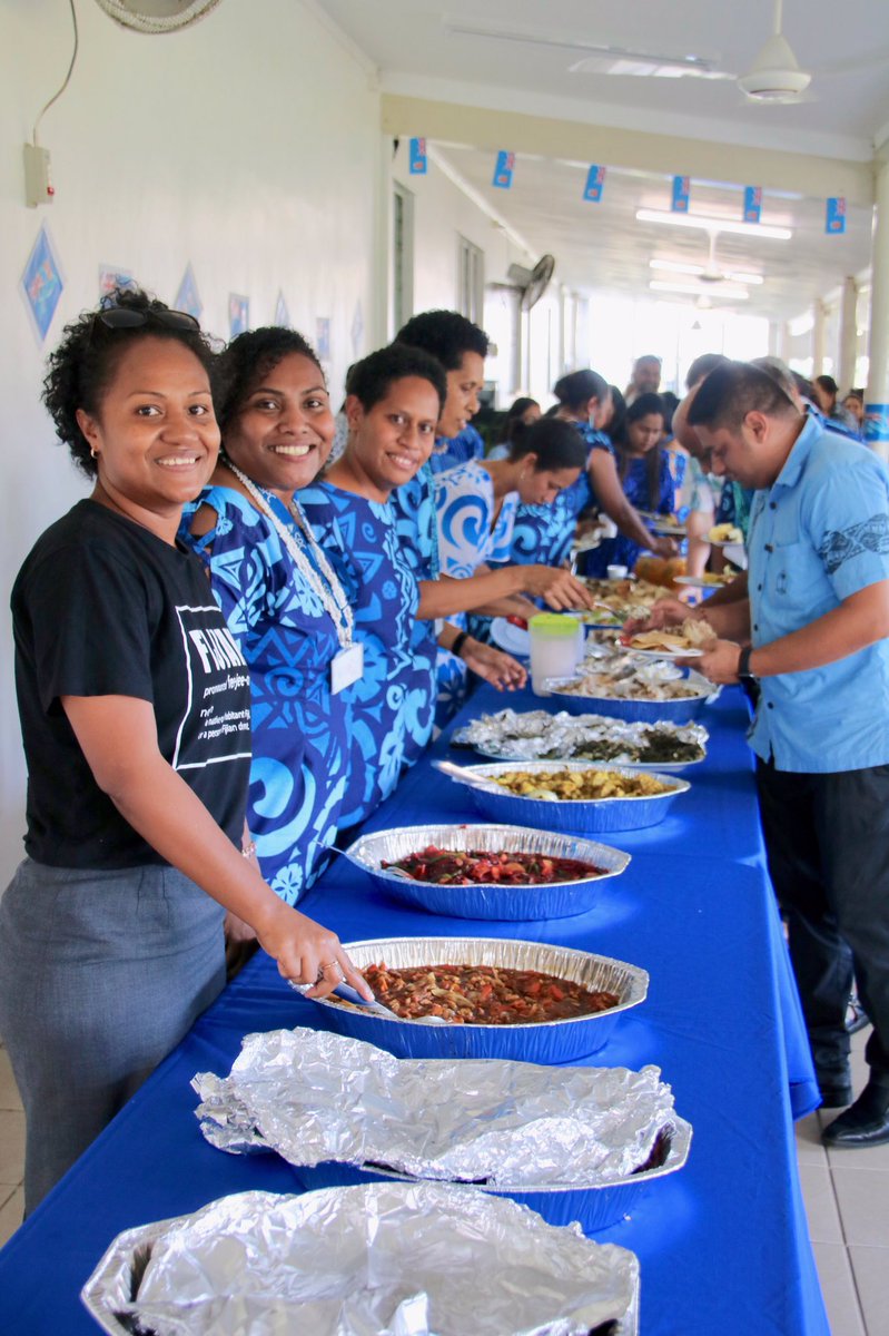 AumuaA's tweet photo. Celebrating our similarities, our differences and our oneness    #FijiDay staff and friends wishing everyone @spc_cps Happy Fiji Day 2019 #fiji the way the world should be !! crossing our fingers for a win tonight #RWC2019 https://t.co/yvmGdGxn0S