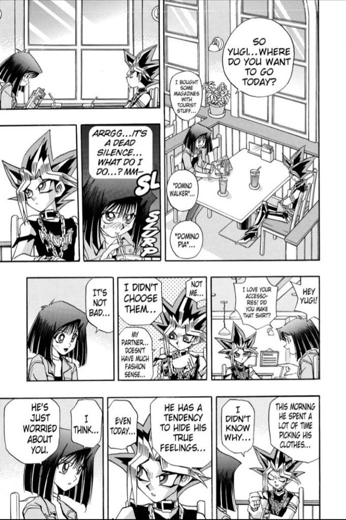 Yu-Gi-Oh! is one of the few Shonen Jump manga I’ve read that tackle the inevitabilities of things like growing up and the painful ticking clock that is possibly separating from your friends depending on where life takes you.