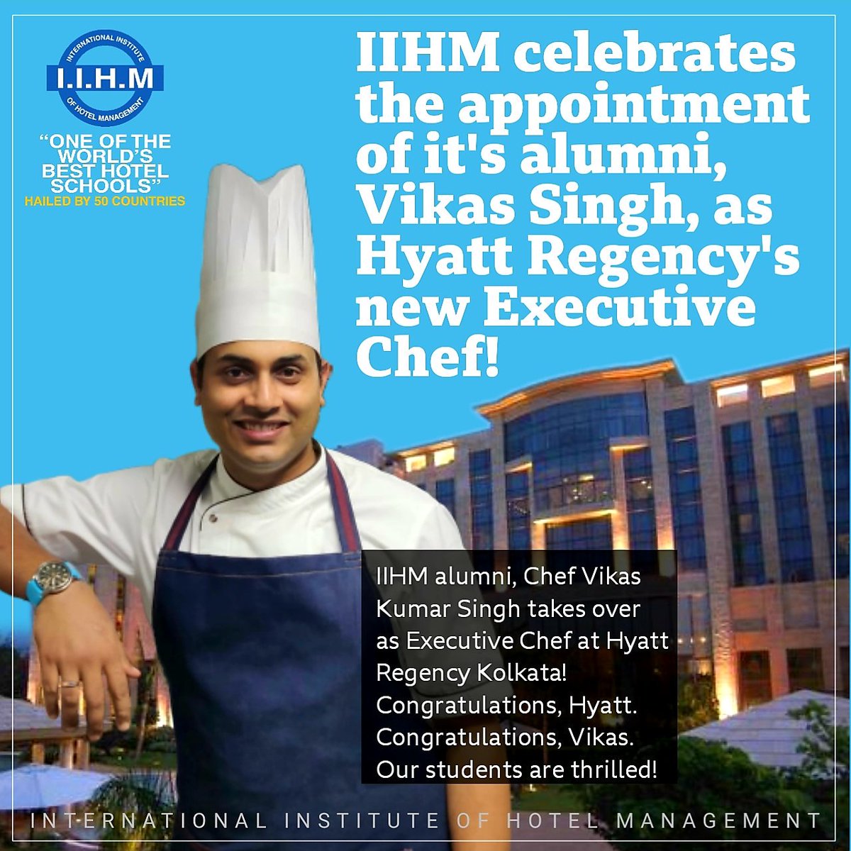 Khushbu IIHM (@khushbuiihm) on Twitter photo Congratulations vikas kumar singh as executive chef at hyatt regency kolkata..
#iihmjaipur #myiihm #hospitalityrocks #foodfood #foodporn #cheftable #foodtasting #foodphotography #foodpresentation #cheflife #ChefRubio #cheffriends <a href="/ajitfnb/">Ajit Singh</a> <a href="/AADirIIHMDELHI/">Abdullah Ahmed</a> <a href="/subornobose/">Dr. Suborno Bose</a> Congratulations vikas kumar singh as executive chef at hyatt regency kolkata..
#iihmjaipur #myiihm #hospitalityrocks #foodfood #foodporn #cheftable #foodtasting #foodphotography #foodpresentation #cheflife #ChefRubio #cheffriends <a href="/ajitfnb/">Ajit Singh</a> <a href="/AADirIIHMDELHI/">Abdullah Ahmed</a> <a href="/subornobose/">Dr. Suborno Bose</a>