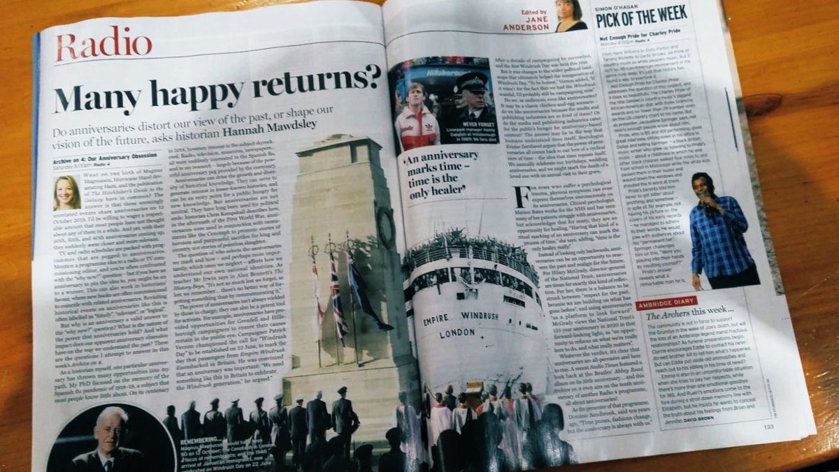 HannahMawdsley's tweet photo. It’s always a bit scary when you let a creative baby out into the world! 😬 I present this Saturday’s Archive on 4 @BBCRadio4 at 8pm, exploring the power of anniversaries. And here’s a piece all about it in @RadioTimes. Really hope you like it! 🤞 https://t.co/Szcz8Jc4aE