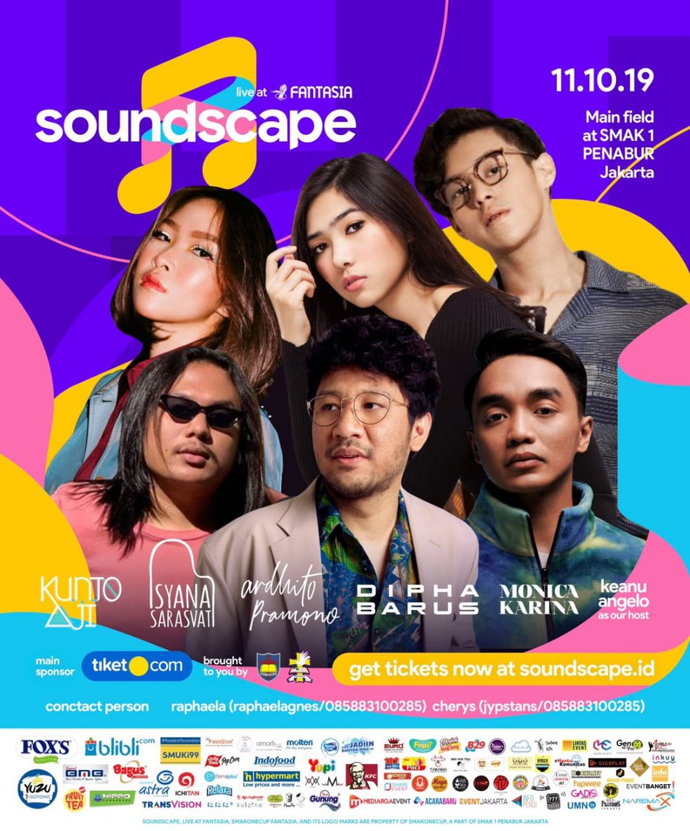 yasika_fm's tweet photo. #SMAKONECUP2019 invites u to #DEFINEREALITY with @isyanasarasvati Ardhito Pramono, Keanu Angelo, Monica Karina, @diphabarus @KuntoAjiW at the closing night.
Your dreams await for you at https://t.co/DVhpewfs2V
Contact :
Raphaela : 085883100285
Cherys : 089512776582
#popfm https://t.co/TdTk6tbLuB
