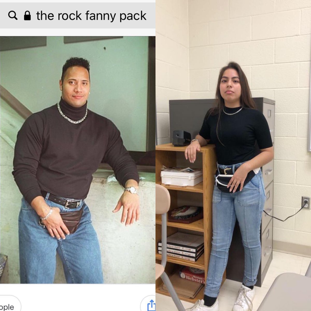 SLGFounder's tweet photo. @TheRock Who wore it better? https://t.co/8XeaUdqb9o
