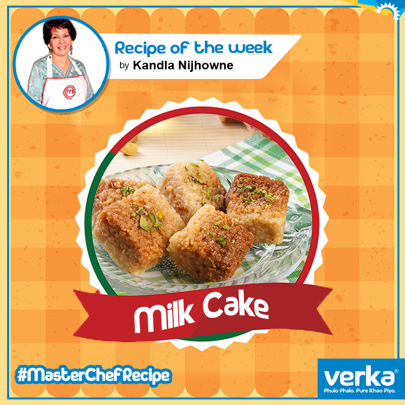 Verka_Coop's tweet photo. Recipe of the Week: Milk Cake
The delicious recipe of Milk Cake by our #MasterChef Kandla Nijhowne is up on our facebook page!
Check it out here: https://t.co/XEgyRGtYiP
#PureVerka #VerkaMilkfed #TheMasterChefRecipe https://t.co/v4wg67xNp6