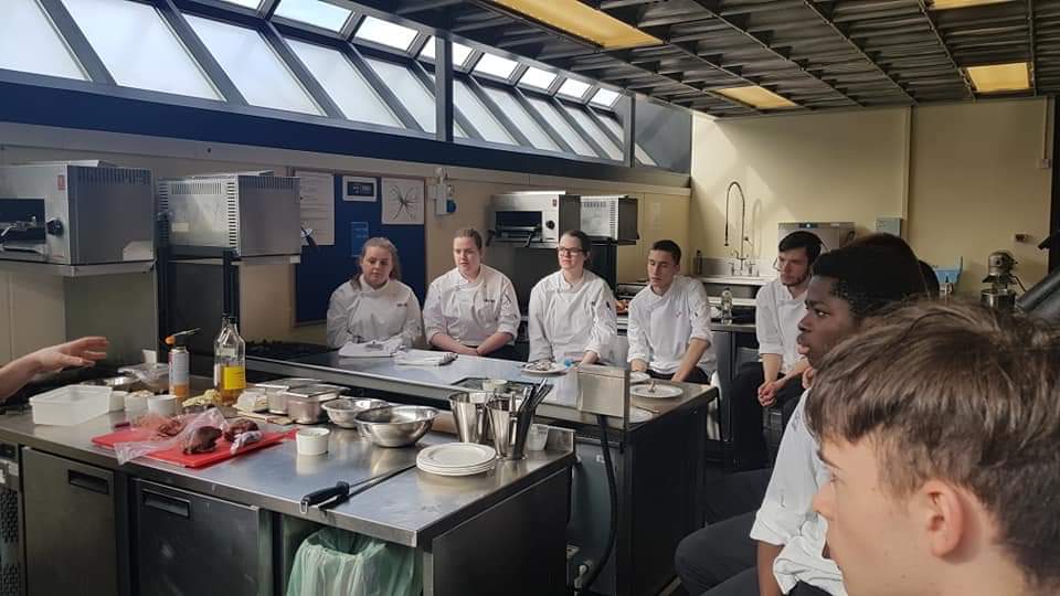 Our Level 3 Professional Cookery students in <a href="/srcchat/">Southern Regional College</a> enjoyed a Masterclass today with <a href="/chefchrismc1/">chrismcgowan</a> from <a href="/wine_brine/">Wine & Brine</a>. Great industry experts are investing in our future chefs. 
#chefsinspiringchefs
#cookingisacareer
#srcgreatcareersstarthere