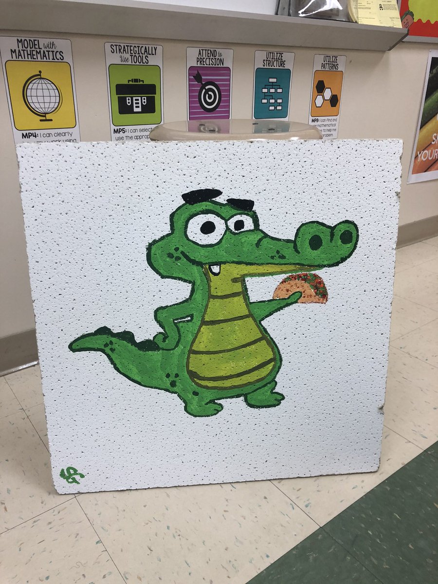 Quick shout out to an amazing math partner! <a href="/gbergmath/">Sivan Goldberg</a> This ceiling tile is beyond fantasitic and is a great addition to my room! Just have to find the right spot.
