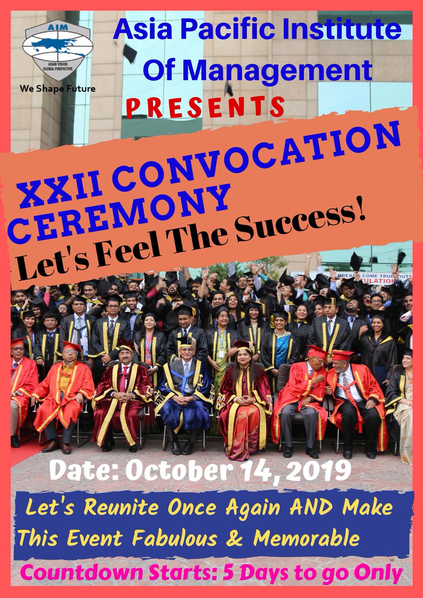 AIM_Delhi's tweet photo. Convocation welcome Poster made by our talented students Harish Singhal and Hari Karan of PGDM batch 2019 - 2021. Our Students our pride.
#convocationceremony #graduationcollege https://t.co/zBEXyo4a8G