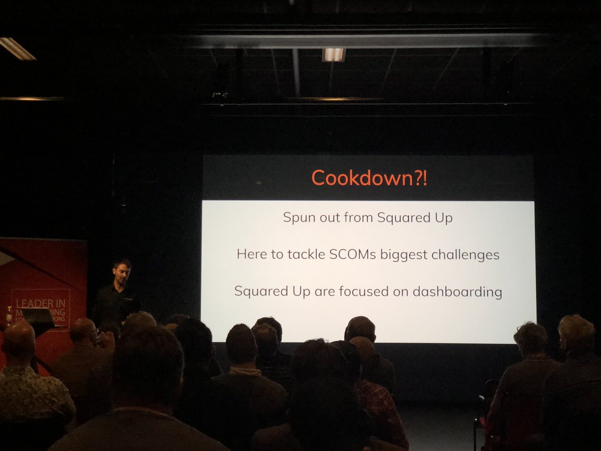 LeonLaude's tweet image. @TheRealBruceC talking about #Cookdown - “The future of SCOM is here! Tuned up and integrated with ServiceNow”  #SCOMDay 2019 @ApprovedSweden @OpsLogix
