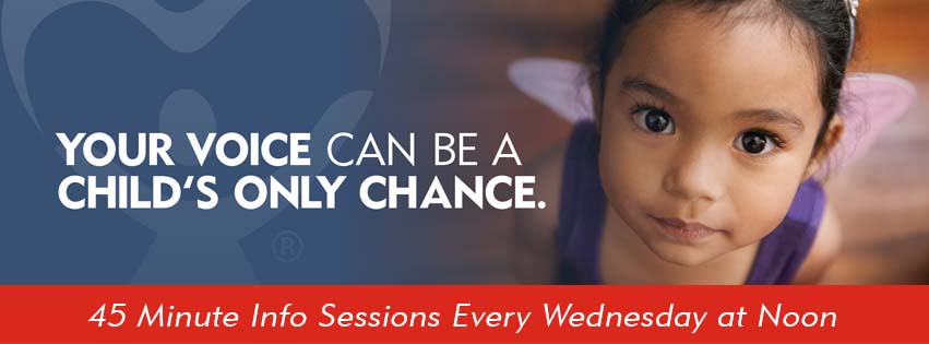 becomeacasa's tweet photo. Speak up for and find permanent homes for foster children in crisis by becoming a CASA volunteer today! Learn more by attending a 45 minute information session held every Wednesday at Noon at CASA, 2602 Prescott. https://t.co/9ZejkRcOfp
