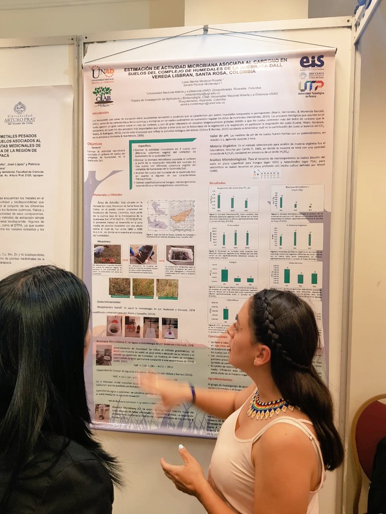 ECAPMAZOCC's tweet photo. Estudiante @ECAPMAZOCC Luisa Marina Montoya presenta su trabajo de grado, modalidad poster en XXII Congreso Latinoamericano de Ciencia del Suelo. Montevideo, Uruguay. Mas UNAD! Mas Internacionalizacion! @julialbaangelo @AgroforestaUNAD @JaimeLeal_ https://t.co/SMcygp8Ze6