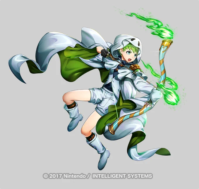 『ファイアーエムブレム ヒーローズ』で本日10/9より登場のいたずら弓兵 ヨファのイラストを描かせて頂きました。 