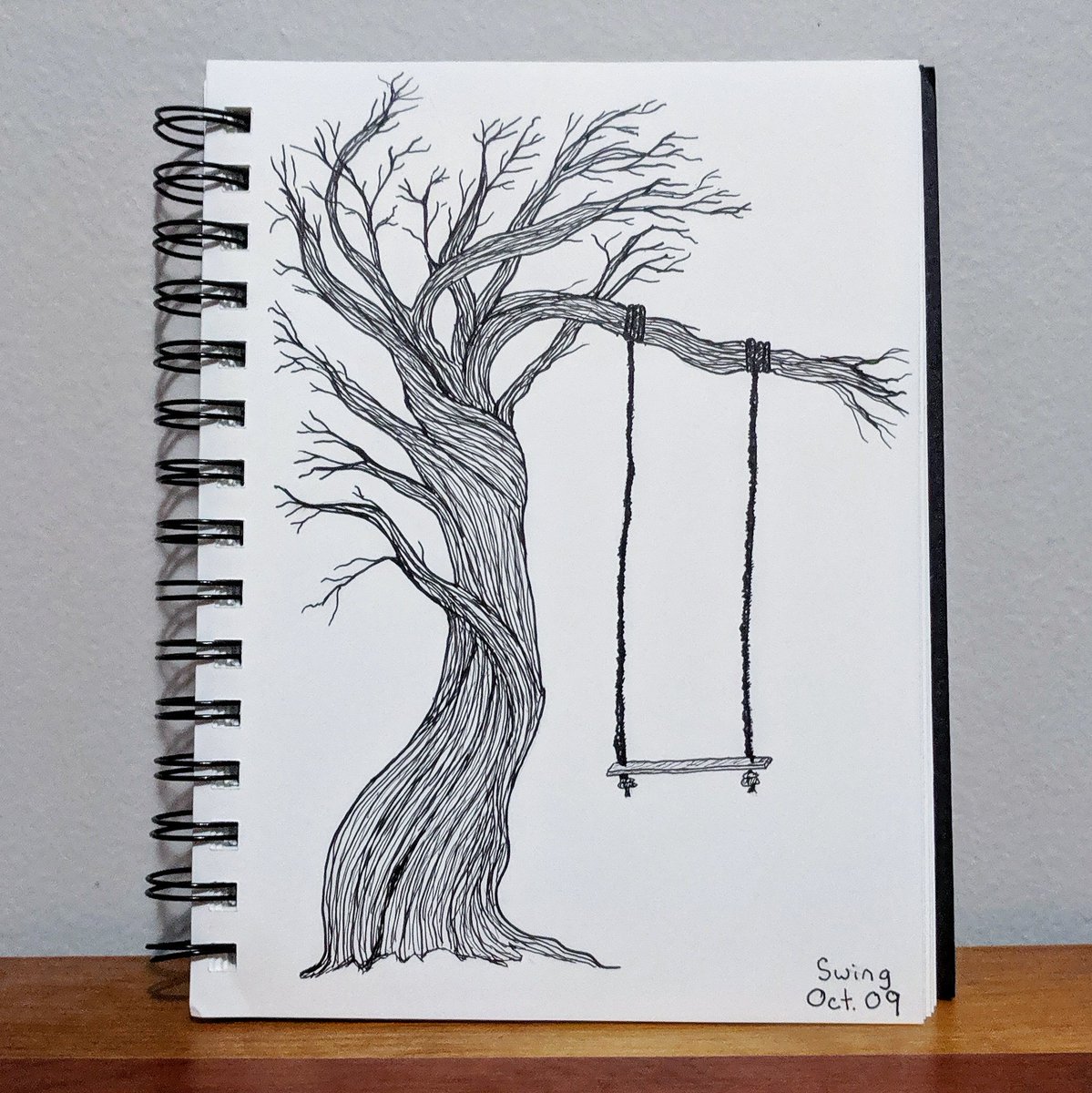 beccaeve's tweet photo. #Inktober
October 9
Prompt: Swing
#Inktober2019 #Art #Swing #Tree #TreeSwing #InktoberSwing #CreepyTree #FieldGuideToPrecariousPortals https://t.co/k8o2PF0BgS