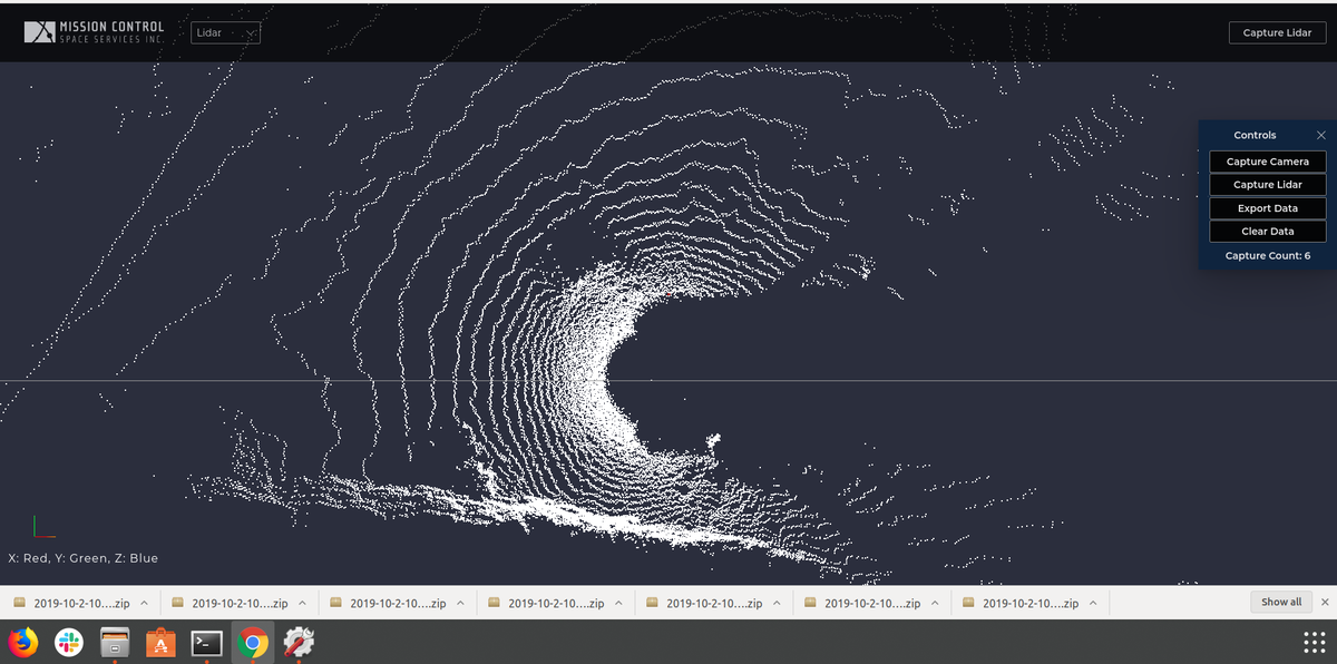 Matt__Cross's tweet image. After a successful #MoonBot field campaign, now it&apos;s time to work with all the data! Point clouds from our @ousterlidar are key data sets we&apos;re using for #ML applications to planetary surface missions. We captured point clouds with the @MissionCtrlSS mission control software!
