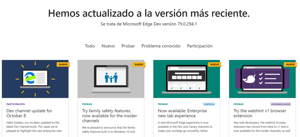 onewindows_es's tweet image. #Edge Dev se actualiza a la versión 79.0.294.1 - onewindows.es/2019/10/edge-d… - #Chromium #MicrosoftEdgeDev