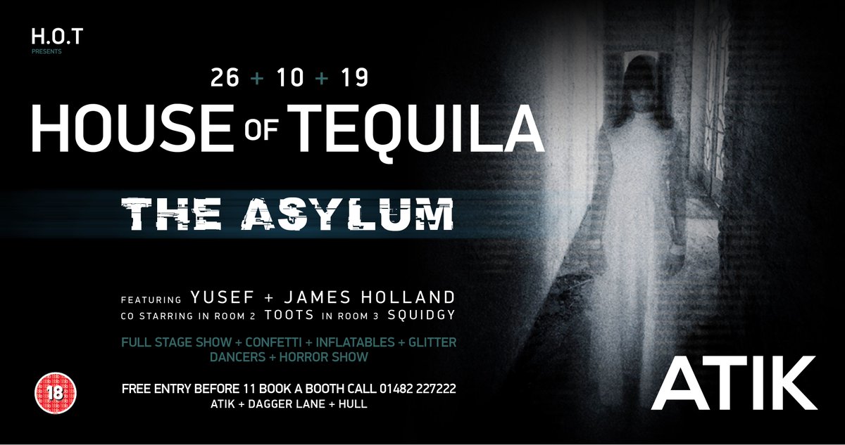 Early Bird Tickets Now on Sale for Halloween Saturday @AtikHull 🎫👹👺😈☠️🧟‍♂️

📲Only £2 - Just Click the Link
atikclub.co.uk/hu…/26-10-2019/halloween-saturday