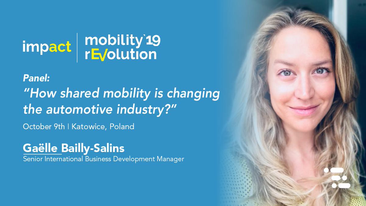VulogTech's tweet photo. Meet Vulog at Impact mobility rEvolution'19 today! Gaëlle Bailly-Salins is in the panel "How shared mobility is chaning the automotive industry"!
#Impactmobility19 #sharedmobility #maas 
#poweringsharedmobility #mobilityplatform https://t.co/KsxsHbALLW