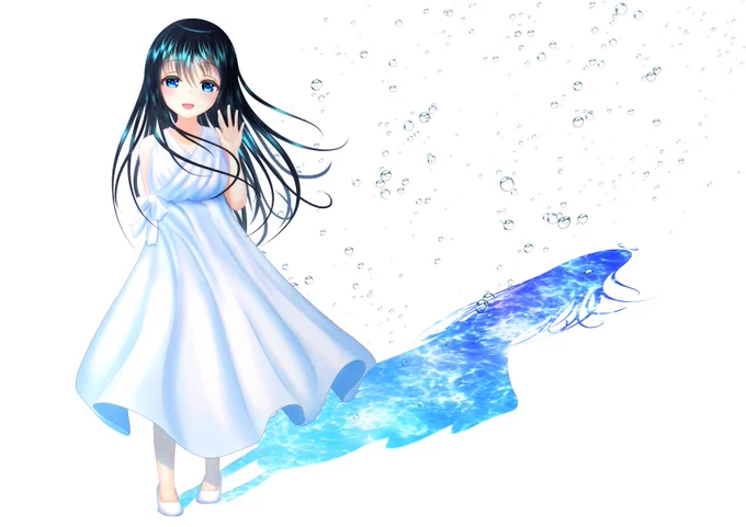 #貴方の世界観を詰め込んだ作品を見せてください青と水と女の子が好きです!! 