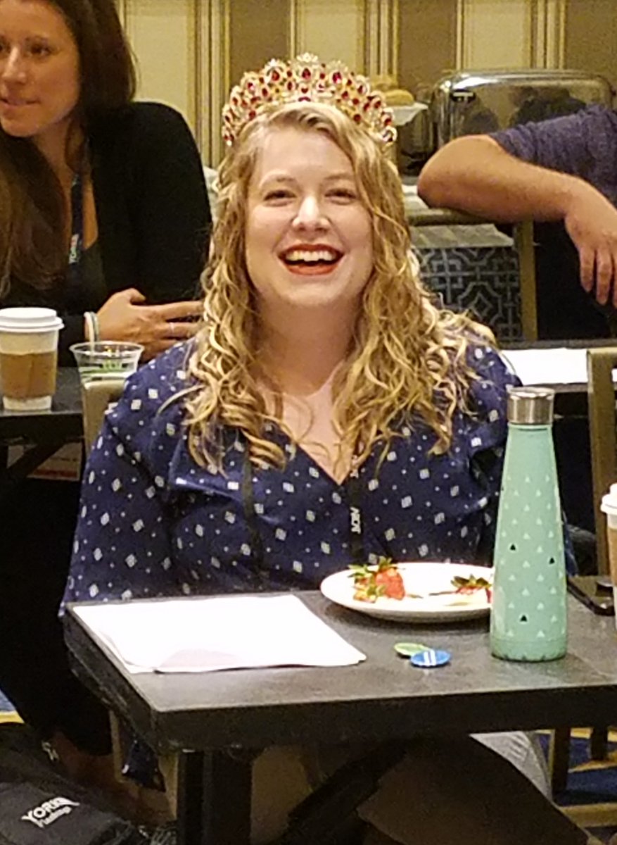 CheriseLakeside's tweet photo. We have multiple #YPs in the room who want to be specifiers!!! I am making them wear my crown! #CONSTRUCT2019 #CSIKraken #EPDay https://t.co/WZXAB0m6vh